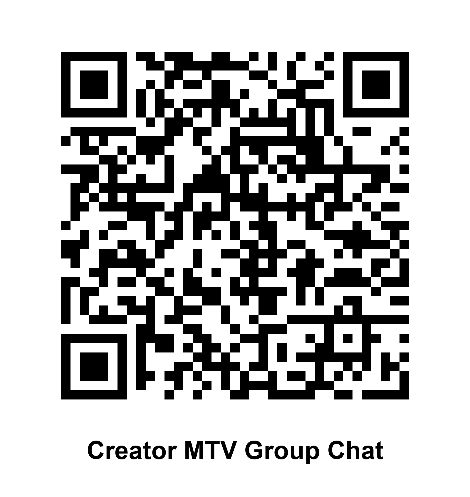 QR code with Creator MTV Group Chat written underneath
